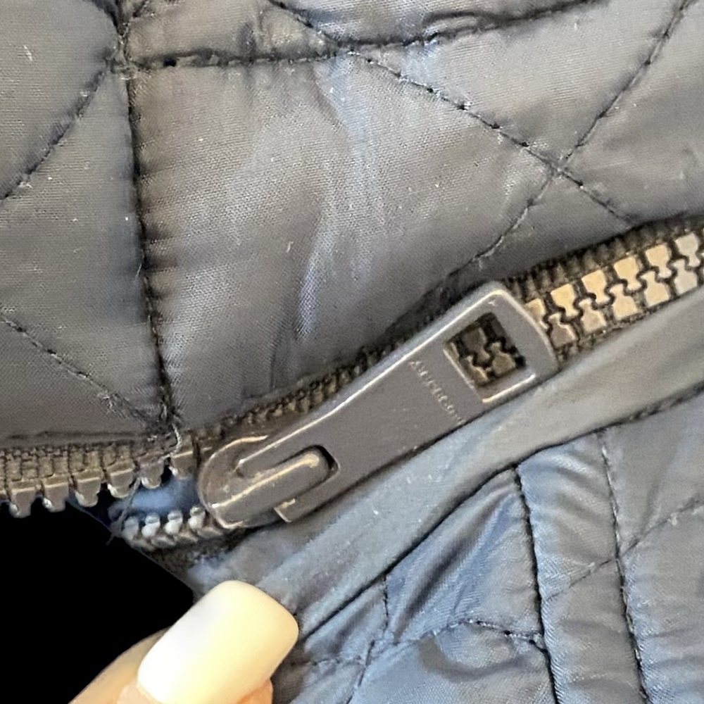 Burberry Navy Blue quilted spring coat